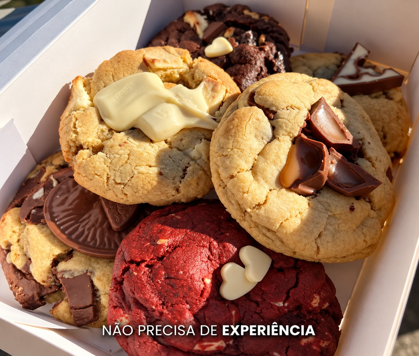 Cookies variados — não precisa de experiência