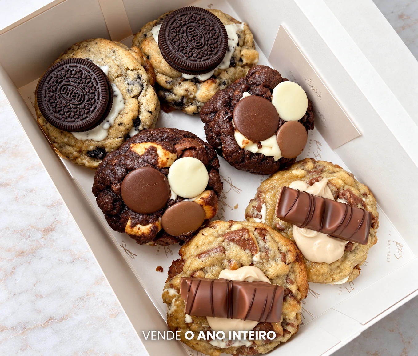 Cookies com Oreo e chocolate — vende o ano inteiro